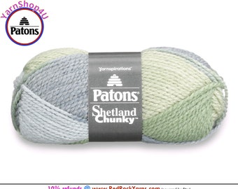 COUNTRY SKY VARIEGATED - Patons Shetland Chunky Yarn. Bulky weight 3.5oz | 148yds. Soft blend of 75/25% Acrylic & Wool. [Discontinued Color]