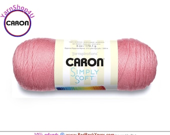 STRAWBERRY - Caron Simply Soft Collection 6oz / 315yds (170g / 288m) 100% Acrylic yarn. Item H97COL0015