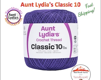 VIOLET - Aunt Lydia's Classic 10 Crochet Thread. 350yds. Color #0119