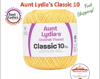 MAIZE - Aunt Lydia's Classic 10 Crochet Thread. 350yds Item #154-0423