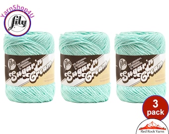 BEACH GLASS 3 Pack! 2.5oz | 120yd The Original Lily Sugar N Cream 100% Cotton Yarn. 3 Skeins Bulk Buy!