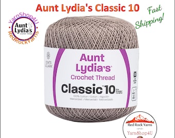 TAUPE CLAIR - Aunt Lydia's Classic 10 Crochet Thread. 350yds. Color #8550
