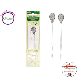 Long Needle Threader for Embroidery Stitching and Punch Needle Tools. 2 per package. 6-1/8&quot; long. Clover #8810