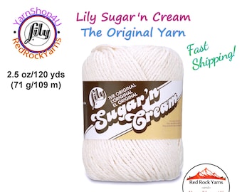 ECRU - 2.5oz | 120yd The Original Lily Sugar N Cream 100% Cotton Yarn (2.5 ounce / 120 yards)