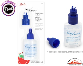 Fray Check Liquid Seam Sealant with guide applicator - 0.75 fl ounces. Dritz #399