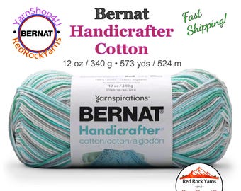 QUIET SEA - 12oz | 573 yards! Bernat Handicrafter Big Ball 100% Cotton Yarn. Item 16203434054