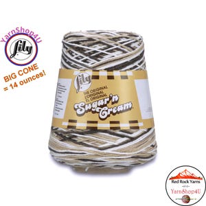 CHOCOLATE OMBRE - 14oz | 674 yards Cone. Lily Sugar N Cream Cotton yarn. 100% cotton. Item 10300202014
