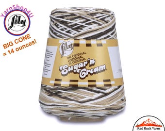 CHOCOLATE OMBRE - 14oz | 674 yards Cone. Lily Sugar N Cream Cotton yarn. 100% cotton. Item 10300202014