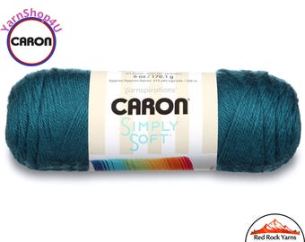 OCEAN - Caron Simply Soft 6oz / 315yds (170g / 288m) 100% Acrylic yarn. Item H970039759