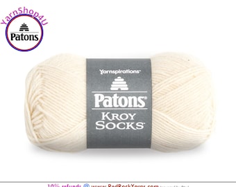 MUSLIN - Patons Kroy Socks Yarn is 1.75oz | 166yds Super Fine Weight (1) Sock Yarn. A Blend of 75/25% Wool/Nylon (50g | 152m)