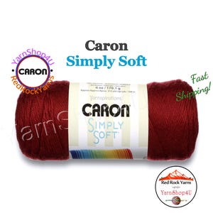 AUTUMN RED - Caron Simply Soft 6oz / 315yds (170g / 288m) 100% Acrylic yarn. Item H970032721