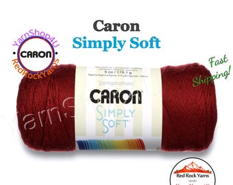 AUTUMN RED - Caron Simply Soft 6oz / 315yds (170g / 288m) 100% Acrylic yarn. Item H970032721
