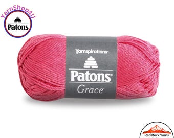 LOTUS Patons Grace yarn Light weight #3. 100% Mercerized Cotton, 1.75 oz | 136 yards (50 g | 125 m) Color #62440