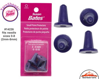 Small Susan Bates Point Protectors. 4 per pack. Fits Smaller size Knitting Needles from 0 to 8 (2-5mm). Dark Purple #14226 [Disc 2025]