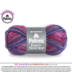 ECLIPSE STRIPES Sock Yarn. Patons Kroy Socks Super Fine Wool