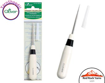 Straight Tailor's Awl - Designed for piercing small even holes or for craft works. Clover #485/W