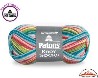 MEADOW STRIPES - Patons Kroy Socks Yarn is 1.75oz | 166yds Super Fine Weight (1) Sock Yarn. A Blend of 75/25% Wool/Nylon (50g | 152m)