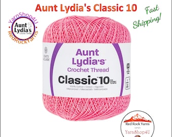 FRENCH ROSE - Aunt Lydia's Classic 10 Crochet Thread. 350yds. Color #0493