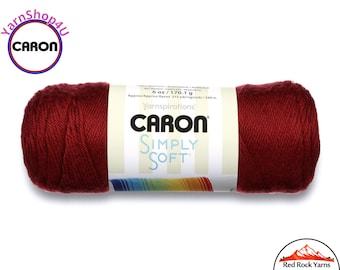 AUTUMN RED - Caron Simply Soft 6oz / 315yds (170g / 288m) 100% Acrylic yarn. Item H970032721