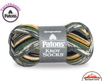 GREENER PASTURE - Patons Kroy Socks Yarn is 1.75oz | 166yds Super Fine Weight (1) Sock Yarn. A Blend of 75/25% Wool/Nylon (50g | 152m)