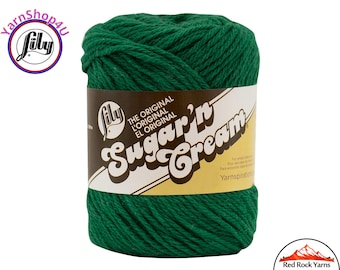 DARK PINE - 2.5oz | 120yd The Original Lily Sugar N Cream 100% Cotton Yarn (2.5 ounce / 120 yards)