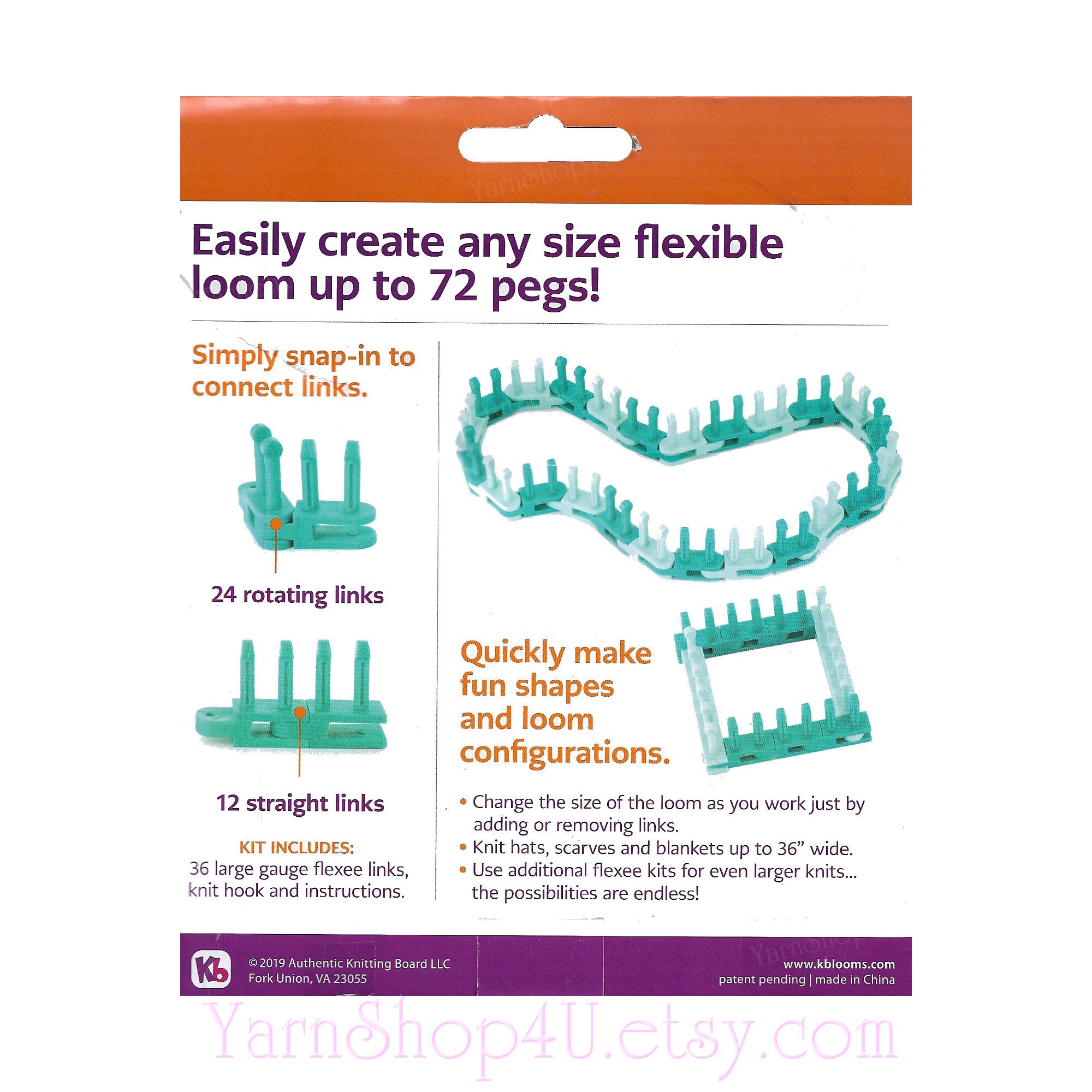 Knitting Board Flexee Loom Links CHUNKY for thick yarn. Snap Etsy