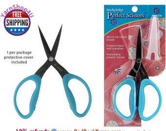 Perfect Scissors 6" Karen Kay Buckley Medium Blue. Package includes 1 pair of scissors and protective cover