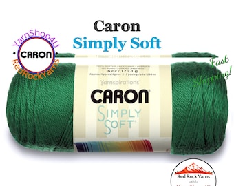 KELLY GREEN - Caron Simply Soft 6oz / 315yds (170g / 288m) 100% Acrylic yarn. Item H970039769