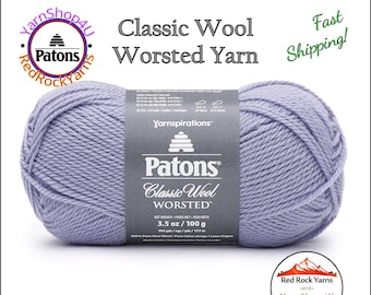 MISTY THISTLE - Patons Classic Wool Worsted Yarn Medium Weight (4). 100% wool yarn. 3.5oz | 194 yards (100g | 177m)