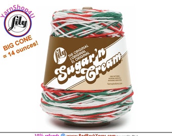 MISTLETOE - 14oz | 674 yards Cone. Lily Sugar N Cream Cotton yarn. 100% cotton. Item 10300202716