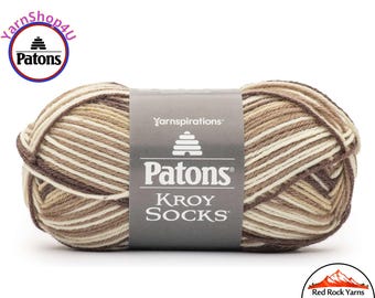 BROWNIES - Patons Kroy Socks Yarn is 1.75oz | 166yds Super Fine Weight (1) Sock Yarn. 75/25% Wool/Nylon (50g | 152m) Color 55743
