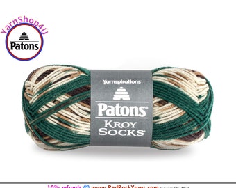 WOODSIE - Patons Kroy Socks Yarn is 1.75oz | 166yds Super Fine Weight (1) Sock Yarn. A Blend of 75/25% Wool/Nylon (50g | 152m)