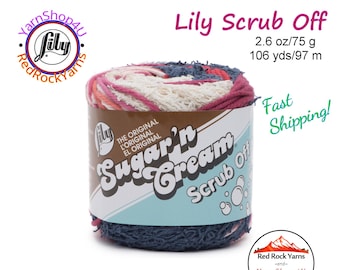 BEACH HOUSE Lily Scrub Off - 2.6oz | 106yds of Lily Sugar'n Cream 100% Textured Cotton Yarn