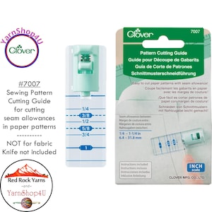 Clover Paper Pattern Cutting Guide - Use your own utility knife and this Guide to cut a seam allowance on a paper sewing pattern. #7007