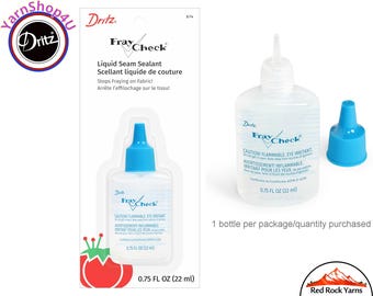 Fray Check Liquid Seam Sealant - Prevents unfinished fabric edges from fraying. 0.75 fl ounces. Dritz #674