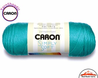 BLUE MINT - Caron Simply Soft Brites 6oz / 315yds (170g / 288m) 100% Acrylic yarn. Item H970039608