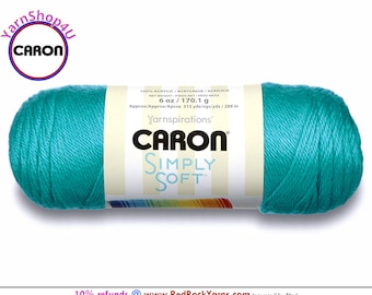 BLUE MINT - Caron Simply Soft Brites 6oz / 315yds (170g / 288m) 100% Acrylic yarn. Item H970039608