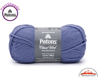 SOFTENED PANSY - Patons Classic Wool Worsted Yarn Medium Weight (4). 100% wool yarn. 3.5oz | 194 yards (100g | 177m)