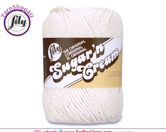 ECRU - 2.5oz | 120yd The Original Lily Sugar N Cream 100% Cotton Yarn (2.5 ounce / 120 yards)