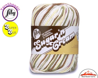 WOODED MOSS Super Size 3oz | 143yds. 100% Cotton yarn. Original Lily Sugar N Cream (3 ounces | 143 yards). Color #19007