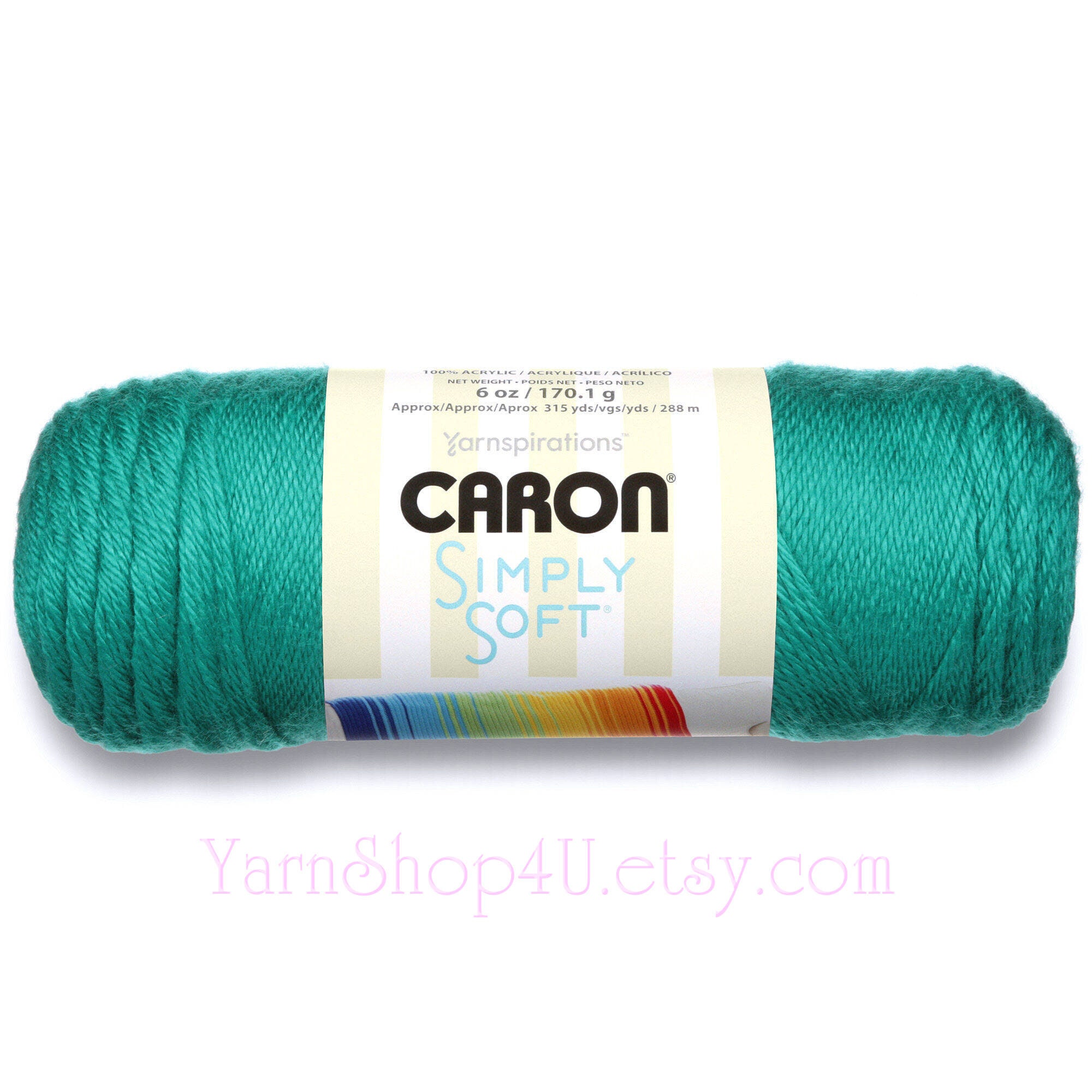 COOL GREEN Caron Simply Soft 6oz / 315yds (170g / 288m) No Dye Lot