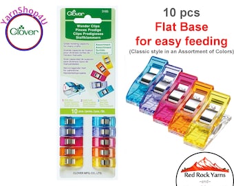 Wonder Clips Assorted Colors 10pc. The Classic size with a flat base for easy feeding. Firmly hold layers of fabric. Clover 3185