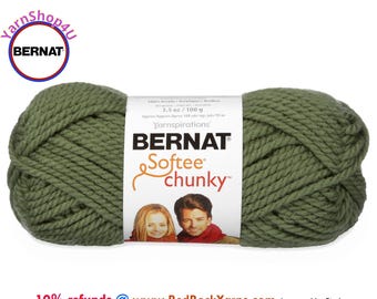 FOREST Bernat Softee Chunky Yarn Super Bulky Yarn. 3.5oz | 108yds | 100% Acrylic Yarn. Item 16112828243