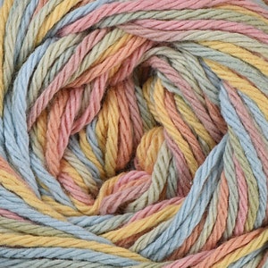 BUTTER CREAM OMBRE 3 Pack 2oz 95yds each. Lily Sugar N Cream The Original 100% Cotton Yarn. 3 skeins Bulk Buy image 5