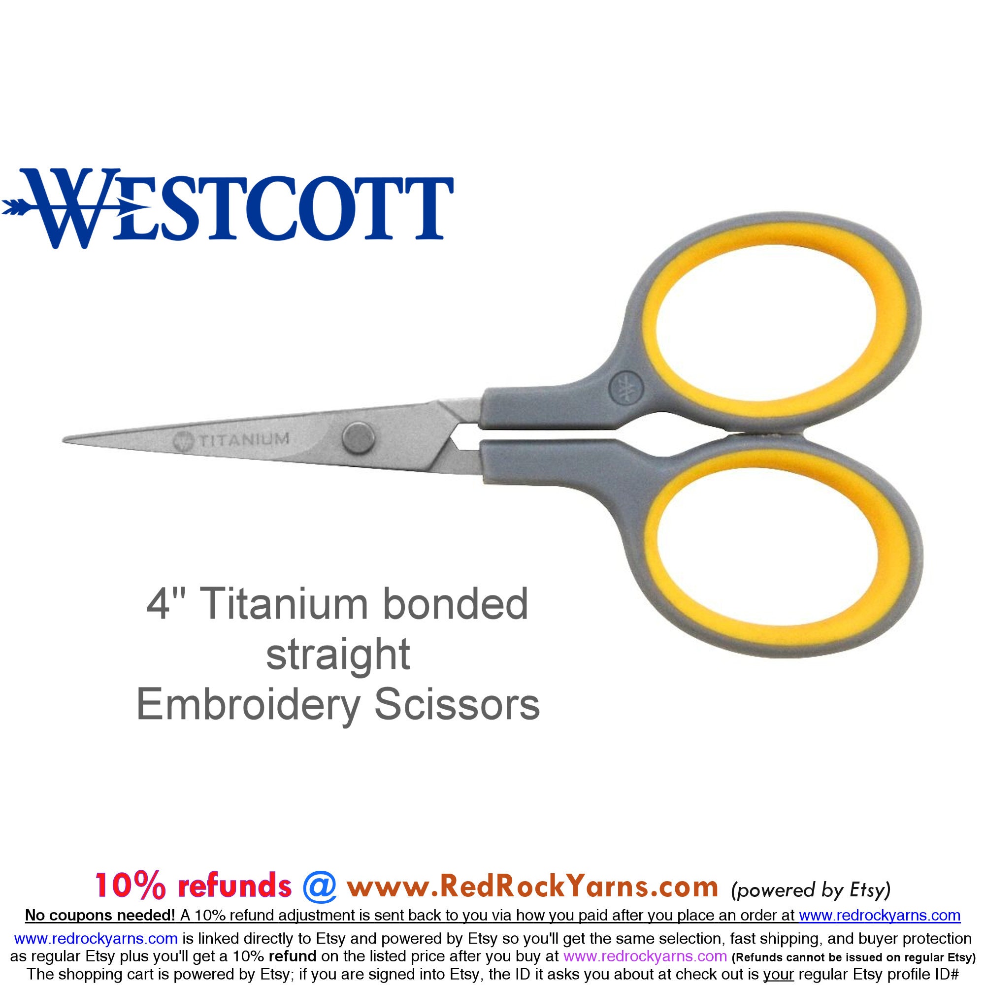 Westcott 5 Straight Titanium Bonded Craft Scissors with Micro Tip