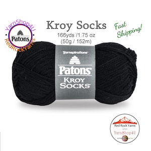 COAL - Patons Kroy Socks Yarn is 1.75oz | 166yds Super Fine Weight (1) Sock Yarn. A Blend of 75/25% Wool/Nylon (50g | 152m)