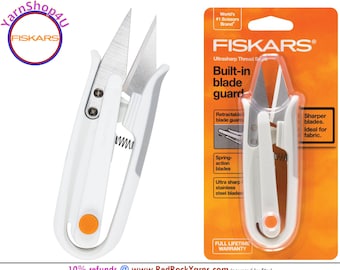 FISKARS Ultrasharp Thread Snips - Large extra sharp snips with Spring Action Sharp Stainless Steel Blades and Built in blade guard. #140180