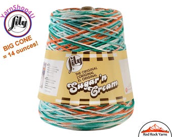 AHOY OMBRE - 14oz | 674 yards Cone. Lily Sugar N Cream Cotton yarn. 100% cotton. Item 10300202013