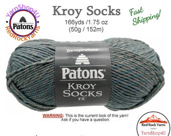 CASCADE COLORS - Patons Kroy Socks FX Yarn is 1.75oz | 166yds Super Fine Weight (1) Sock Yarn. A Blend of 75/25% Wool/Nylon (50g | 152m)