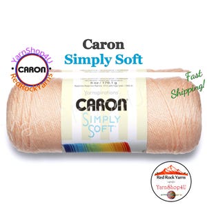 LIGHT COUNTRY PEACH - Caron Simply Soft 6oz / 315yds (170g / 288m) 100% Acrylic yarn. Item H970039737